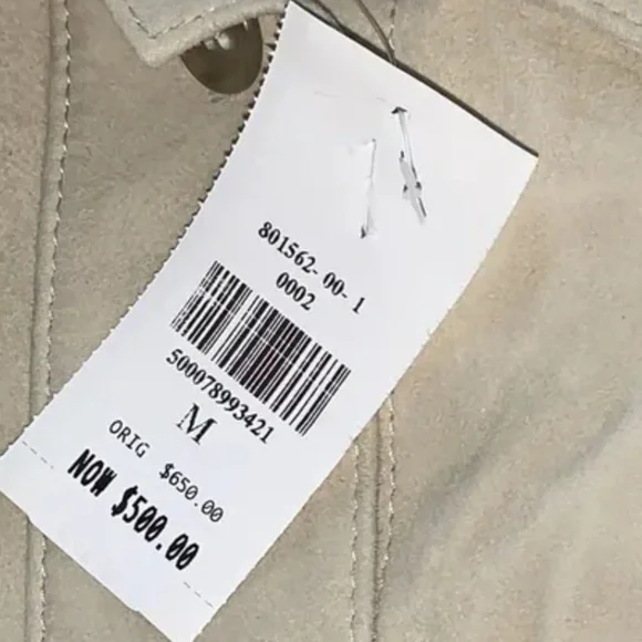 New-banana republic-S-tan(stone)-heritage suede shirt/jacket(Shacket) luxurious - Picture 10 of 16